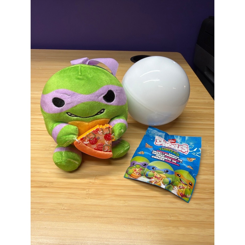 ZURU Snackles Donatello TMNT Plush Pizza 2024 w/ Capsule & Sealed Snack Pack